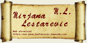 Mirjana Leštarević vizit kartica
